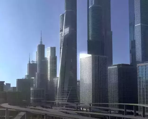 Freeway04 City 3D model