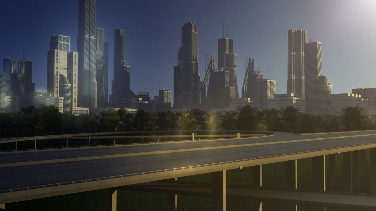 Freeway05 City 3D model_9