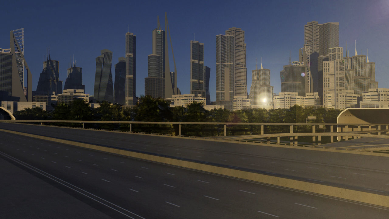 Freeway05 City 3D model_4
