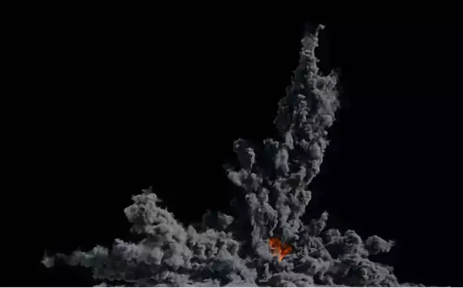 Houdini Grain Advection super fast Explosion 3D model