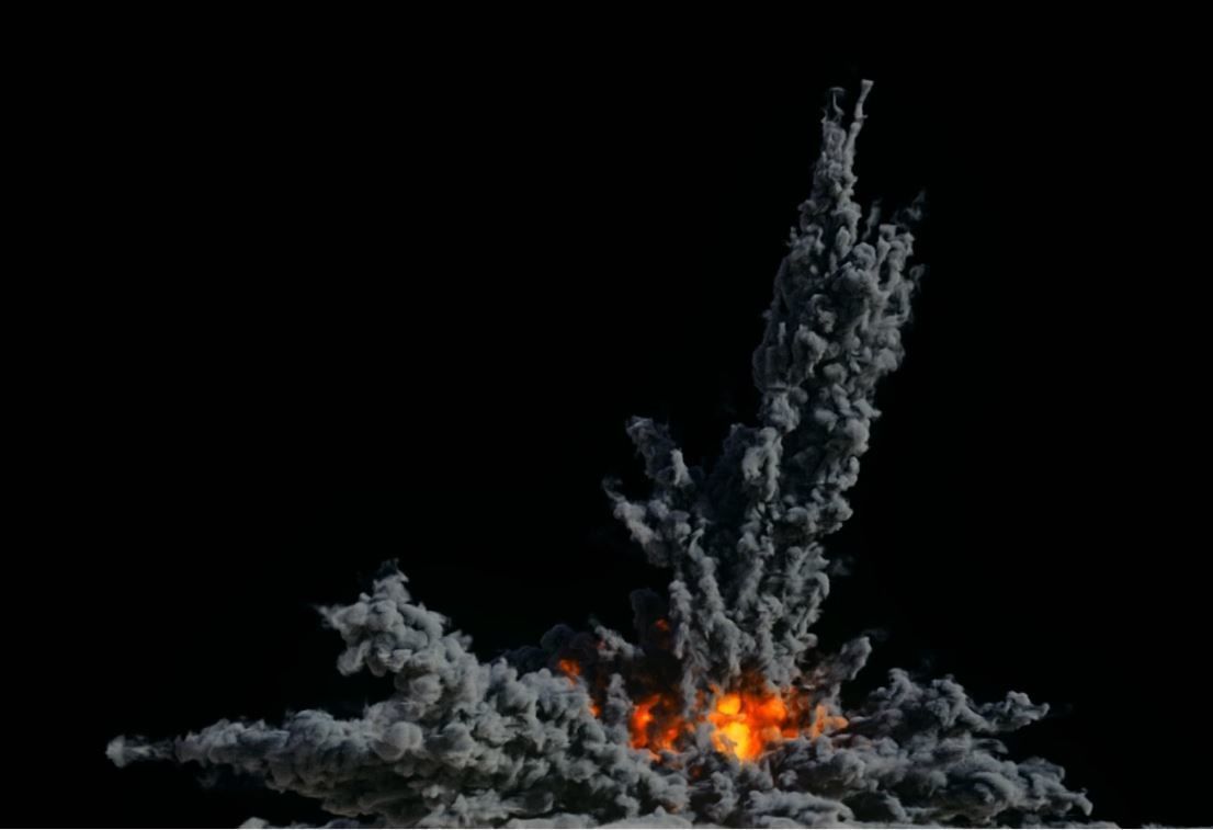 Houdini Grain Advection super fast Explosion 3D model_10