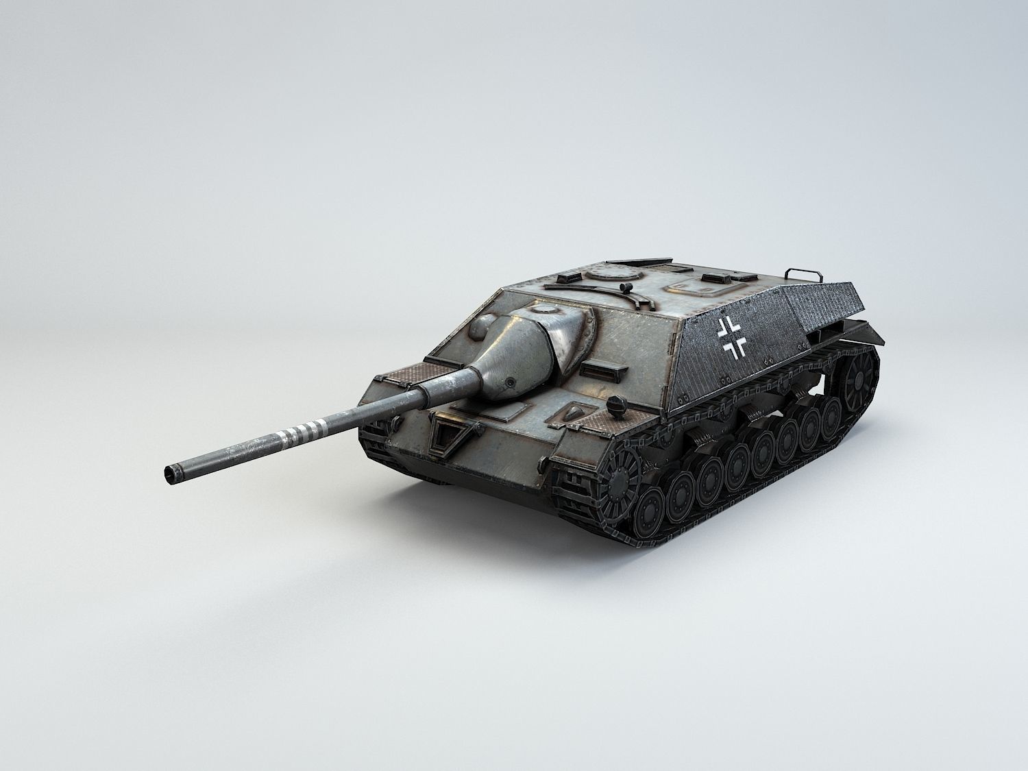 Low Poly Jagdpanzer IV L70 tank destroyer Low-poly 3D model_3