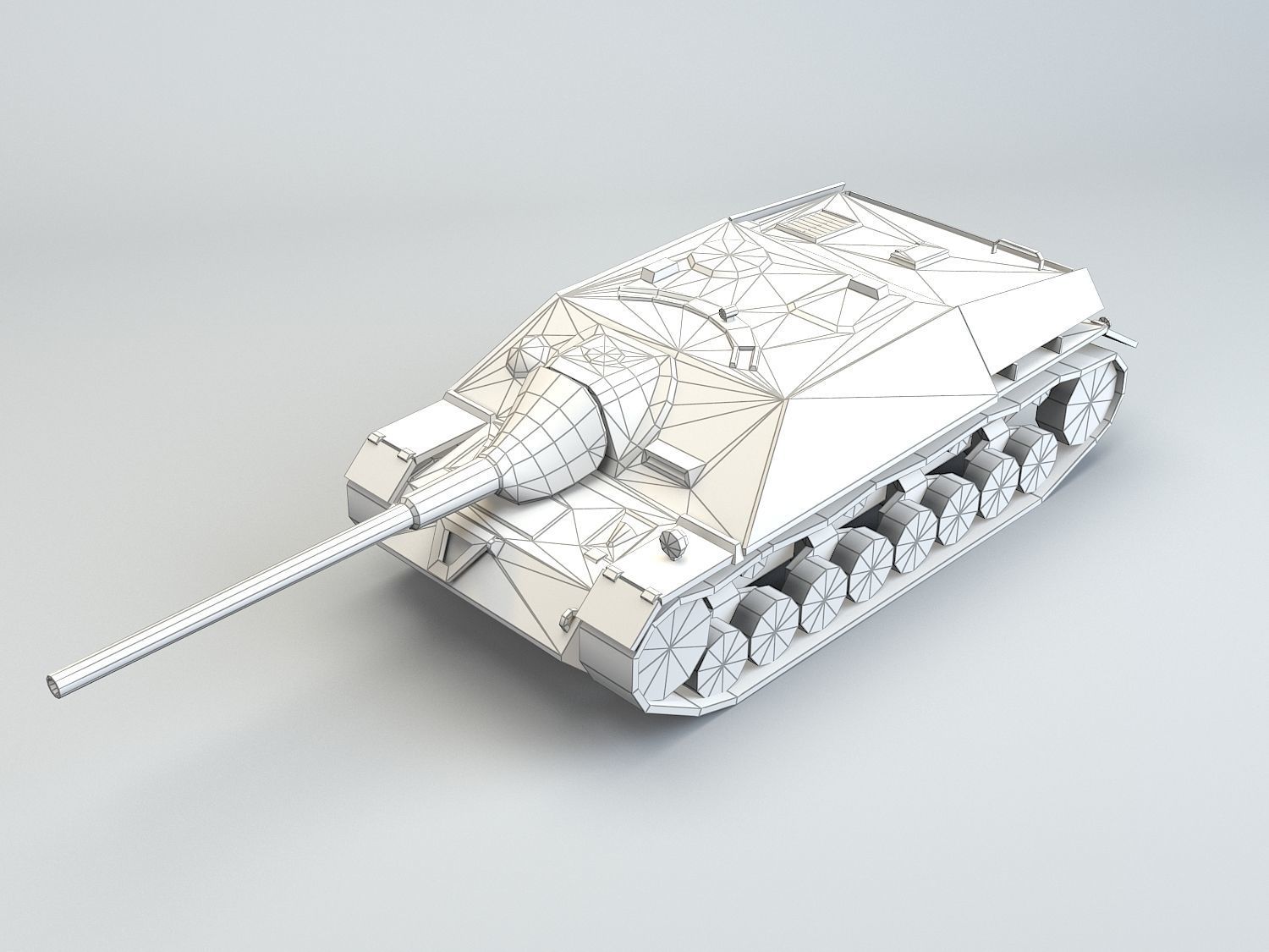 Low Poly Jagdpanzer IV L70 tank destroyer Low-poly 3D model_2