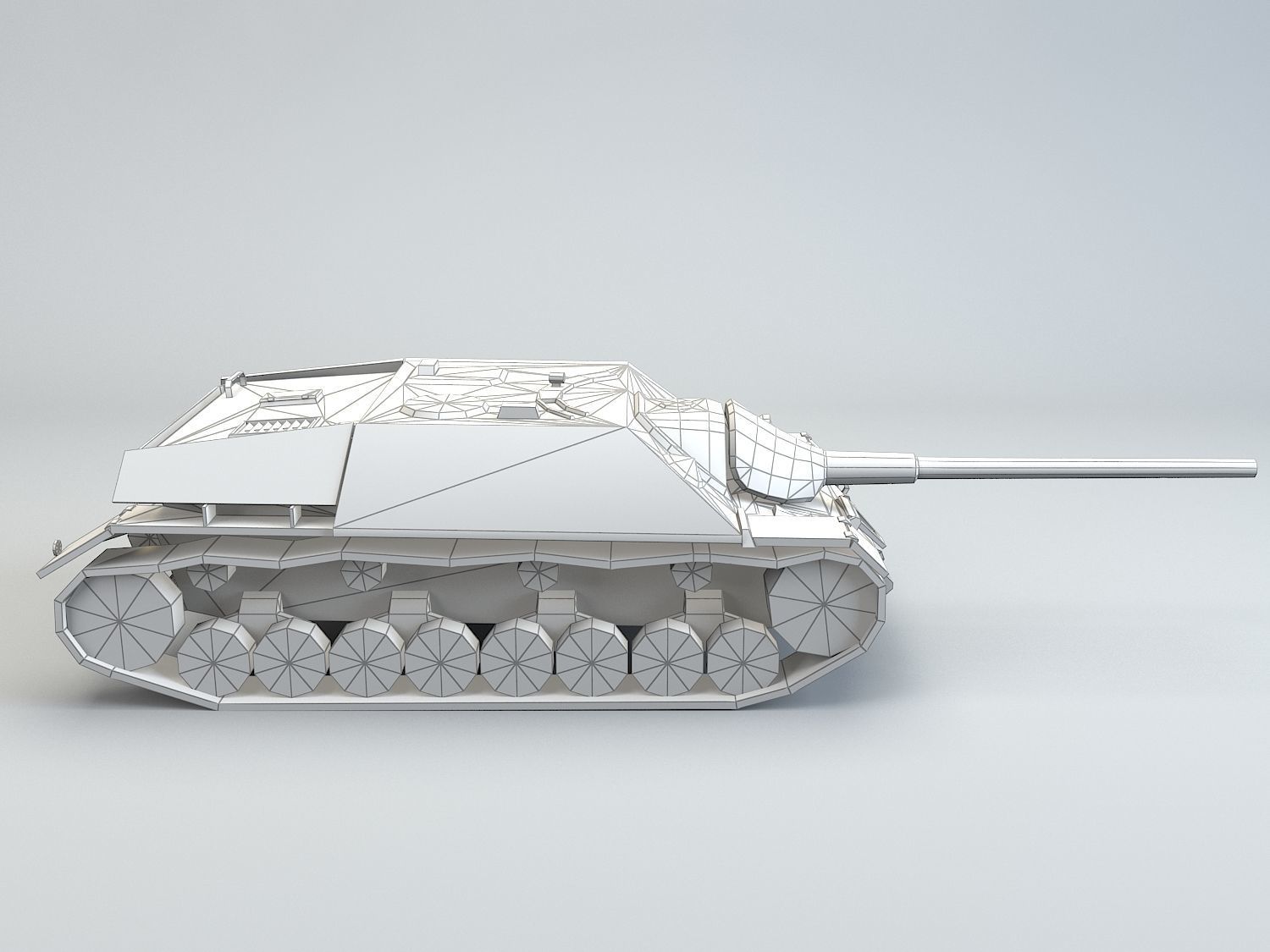Low Poly Jagdpanzer IV L70 tank destroyer Low-poly 3D model_11
