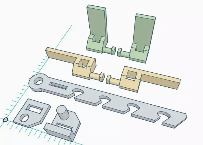 PVC Windows Lock System Set 3D print model_0