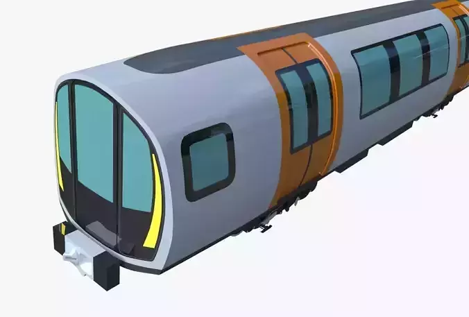 Glasgow subway car Stadler 3D model