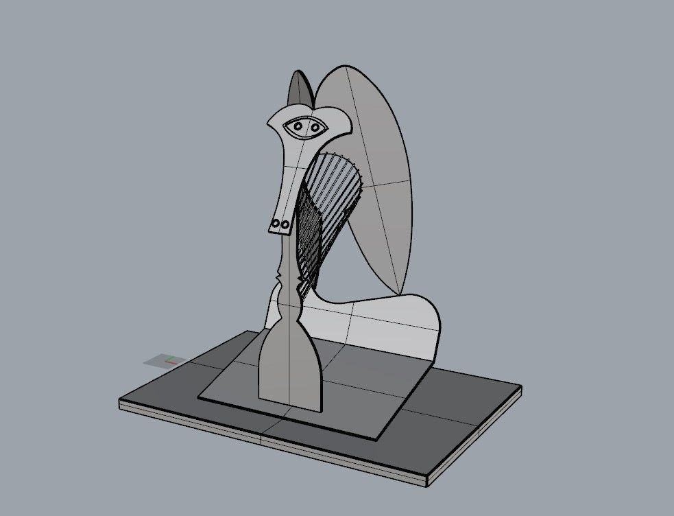 The Chicago Picasso - printable 3D model_8