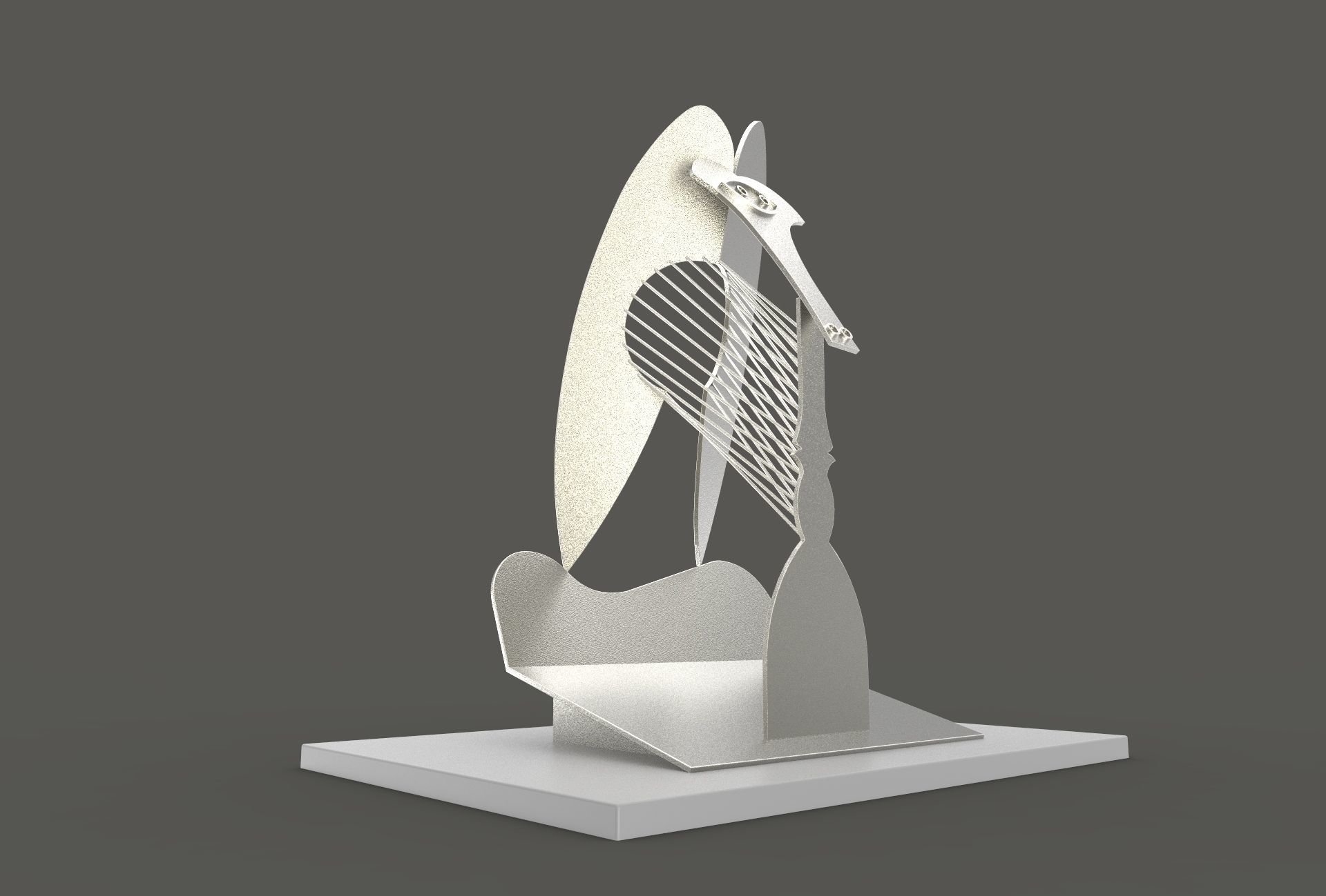The Chicago Picasso - printable 3D model_5