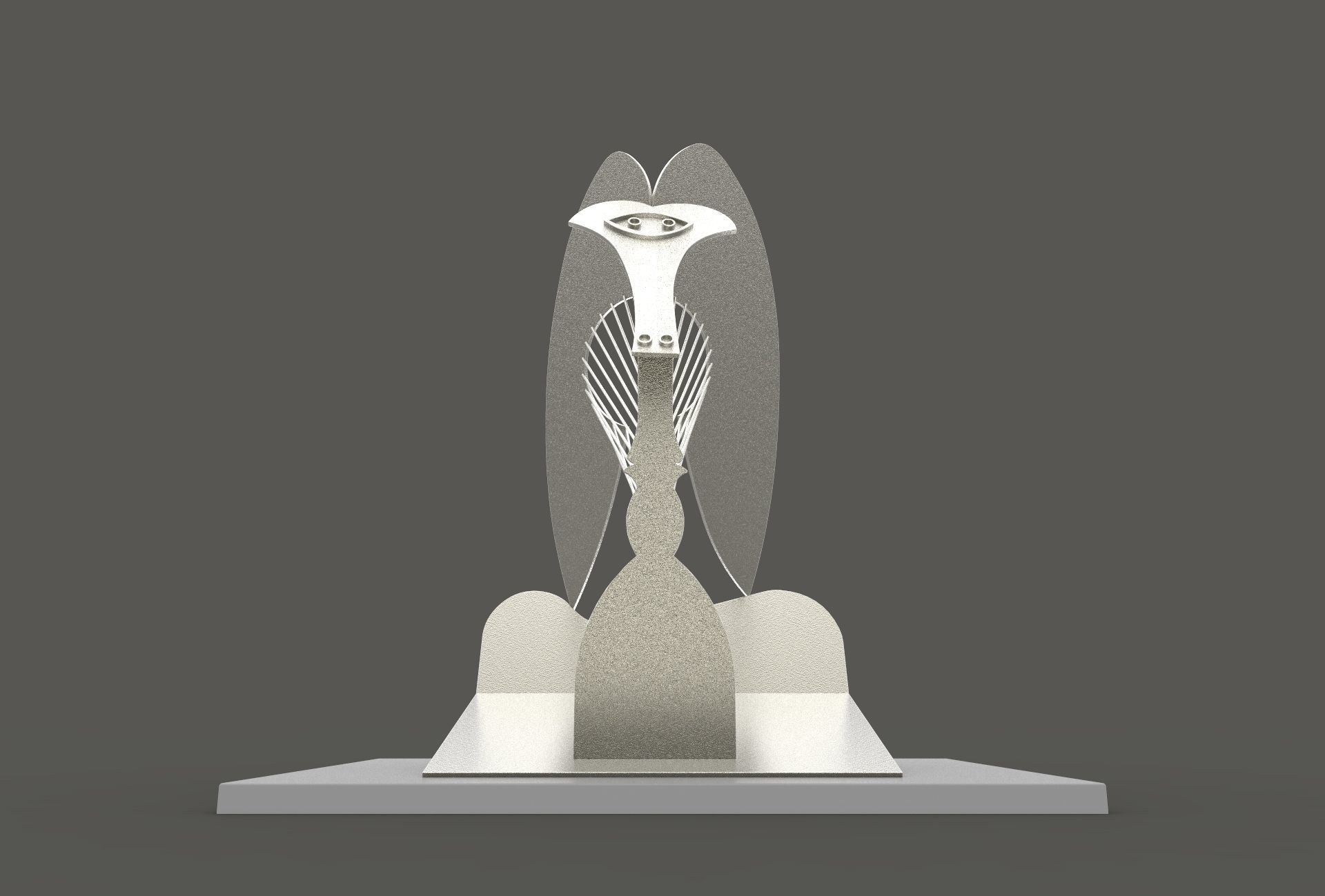 The Chicago Picasso - printable 3D model_1