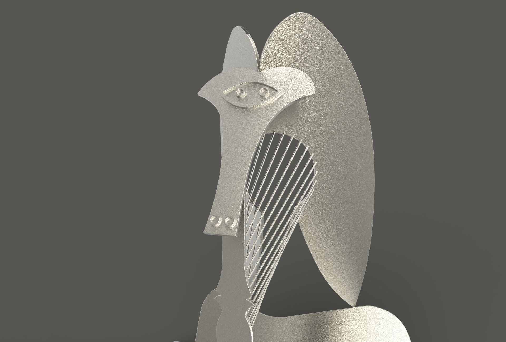 The Chicago Picasso - printable 3D model_7