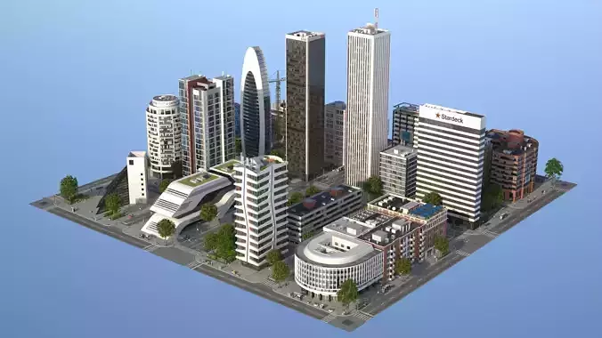 White City 2 Low-poly 3D model