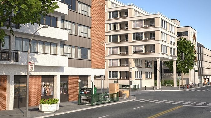 White City 2 Low-poly 3D model 5