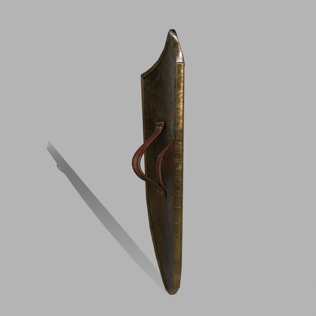 Shield old sword Low-poly 3D model_2