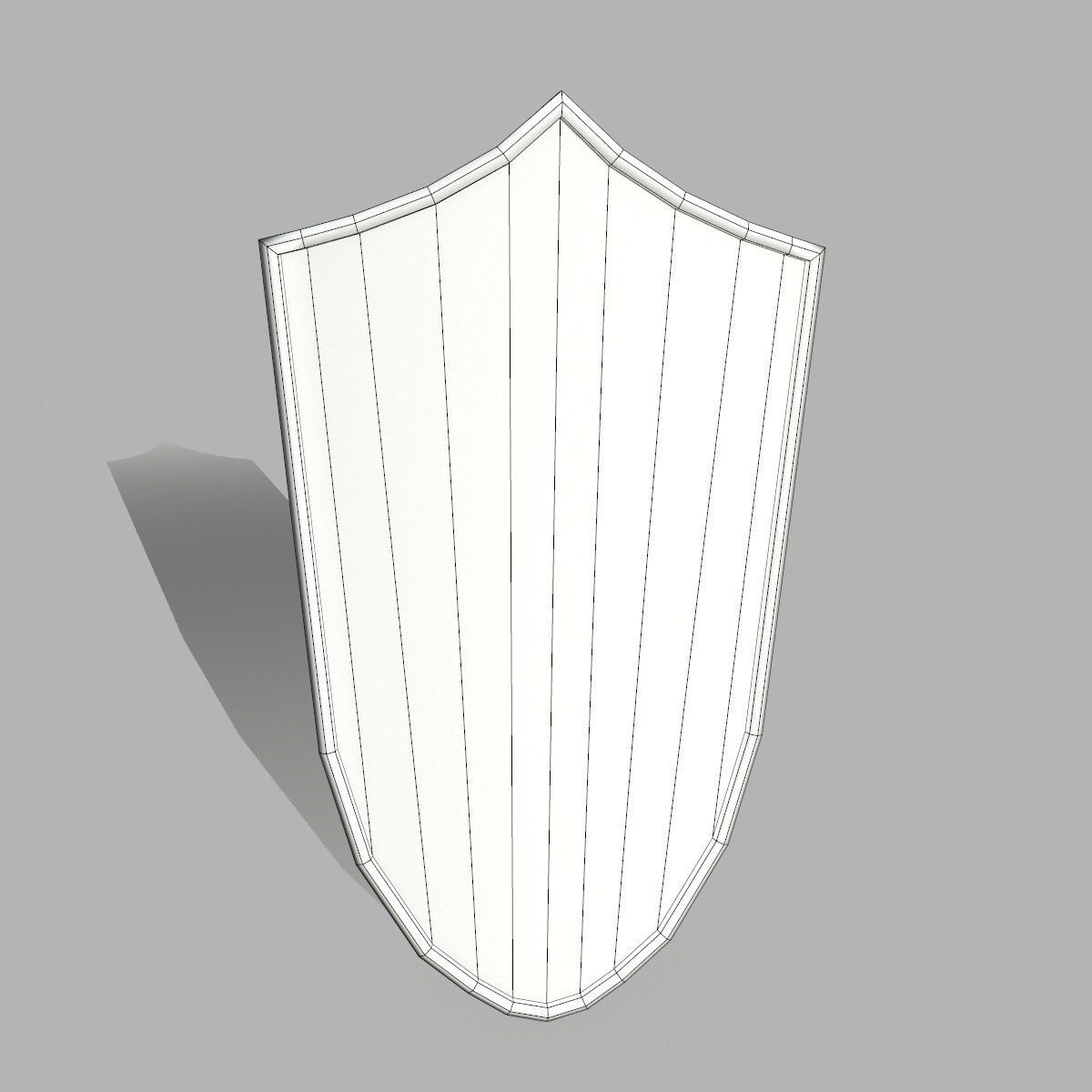 Shield old sword Low-poly 3D model_7