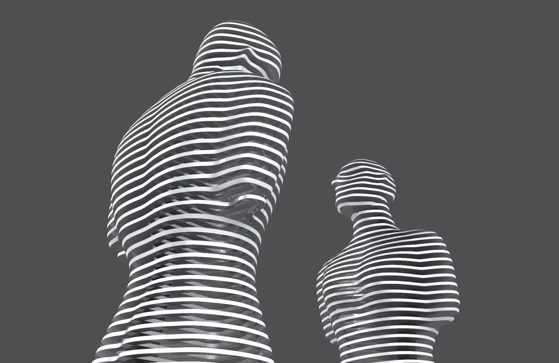 Ali and Nino - The Statue of Love - printable 3D model_0