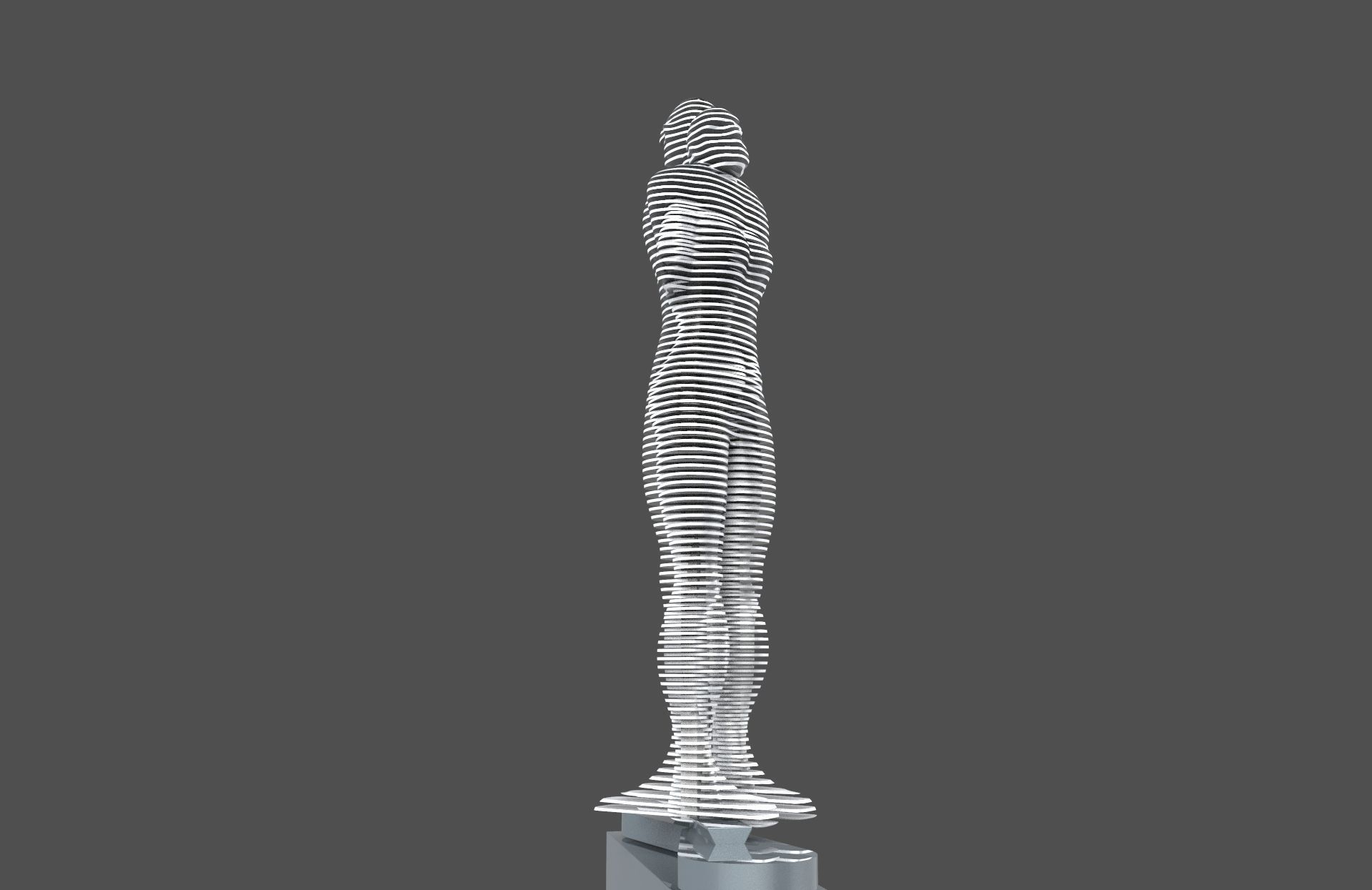 Ali and Nino - The Statue of Love - printable 3D model_4