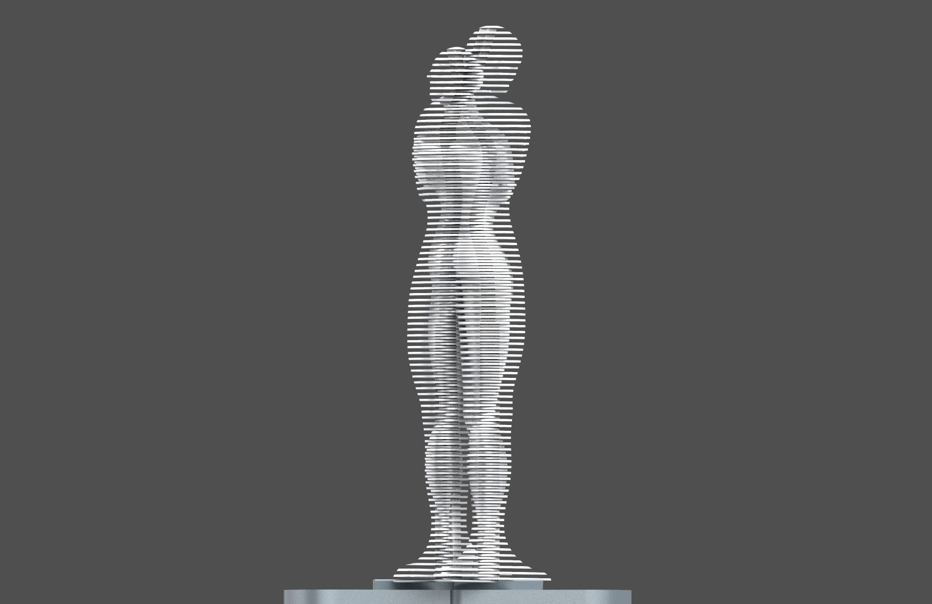 Ali and Nino - The Statue of Love - printable 3D model_6