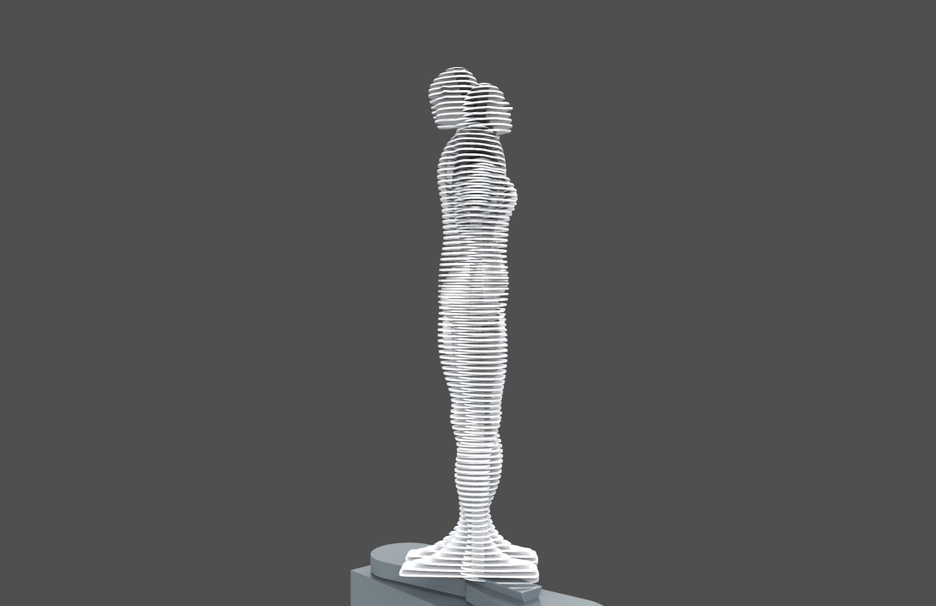 Ali and Nino - The Statue of Love - printable 3D model_3