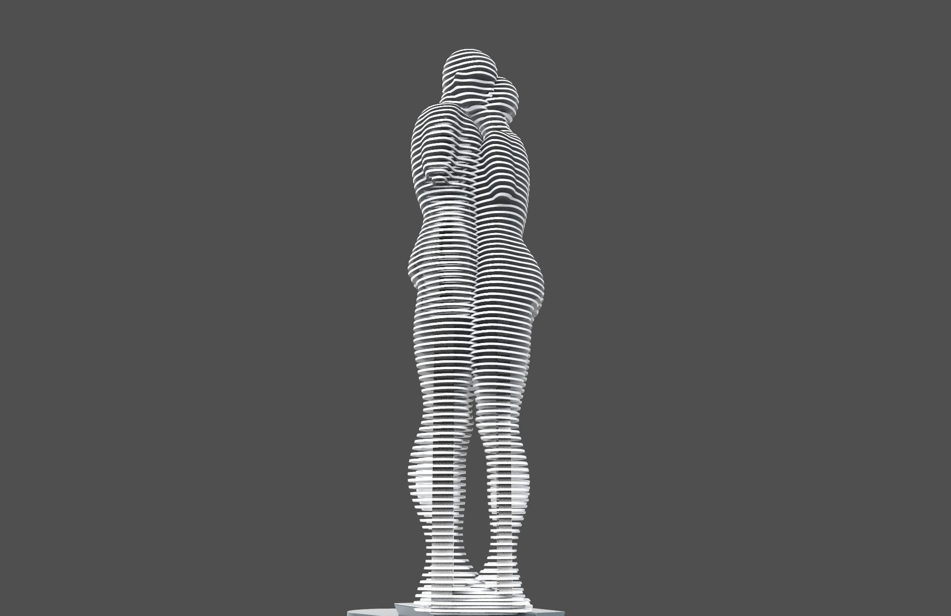 Ali and Nino - The Statue of Love - printable 3D model_1