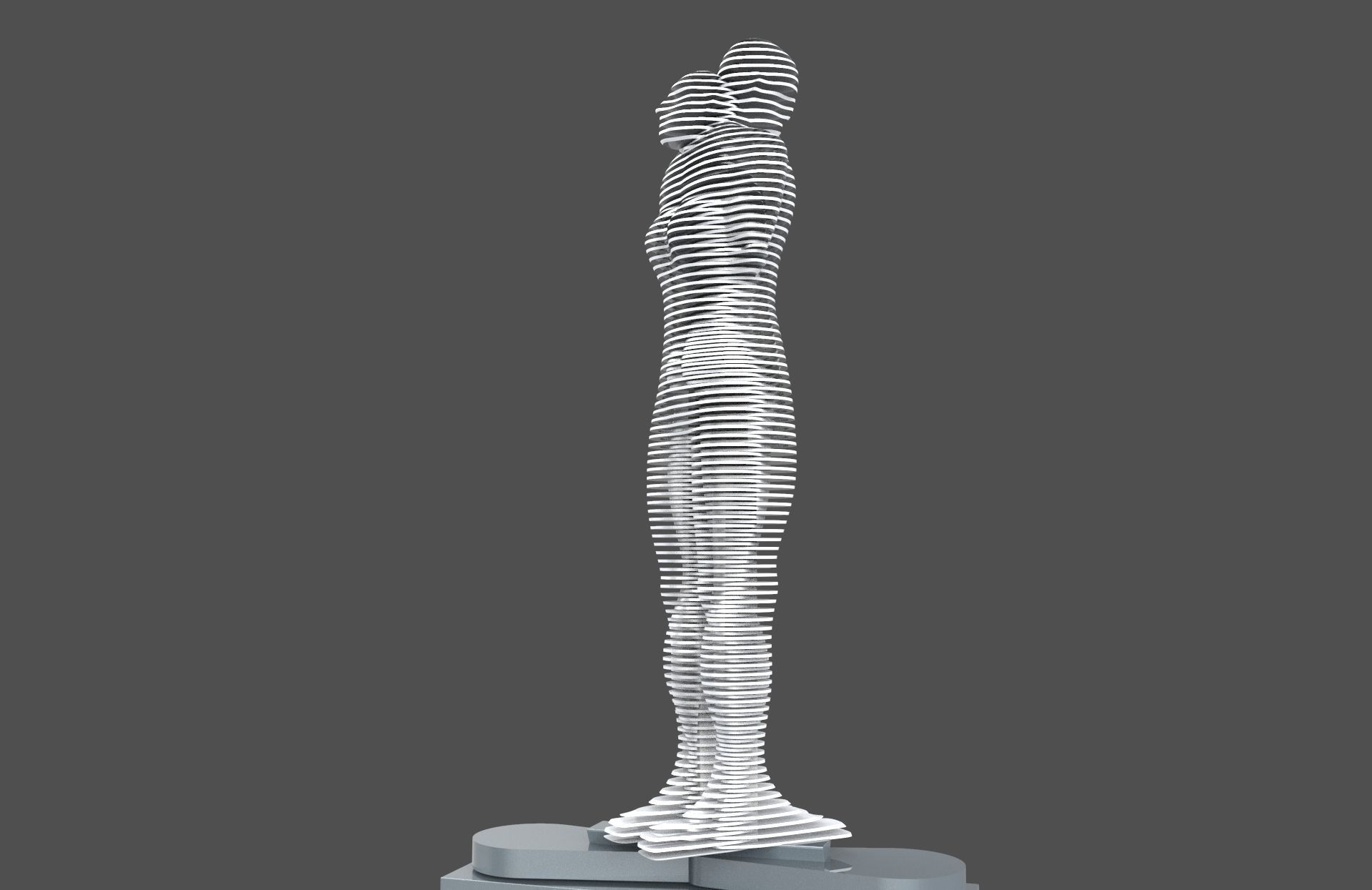 Ali and Nino - The Statue of Love - printable 3D model_5