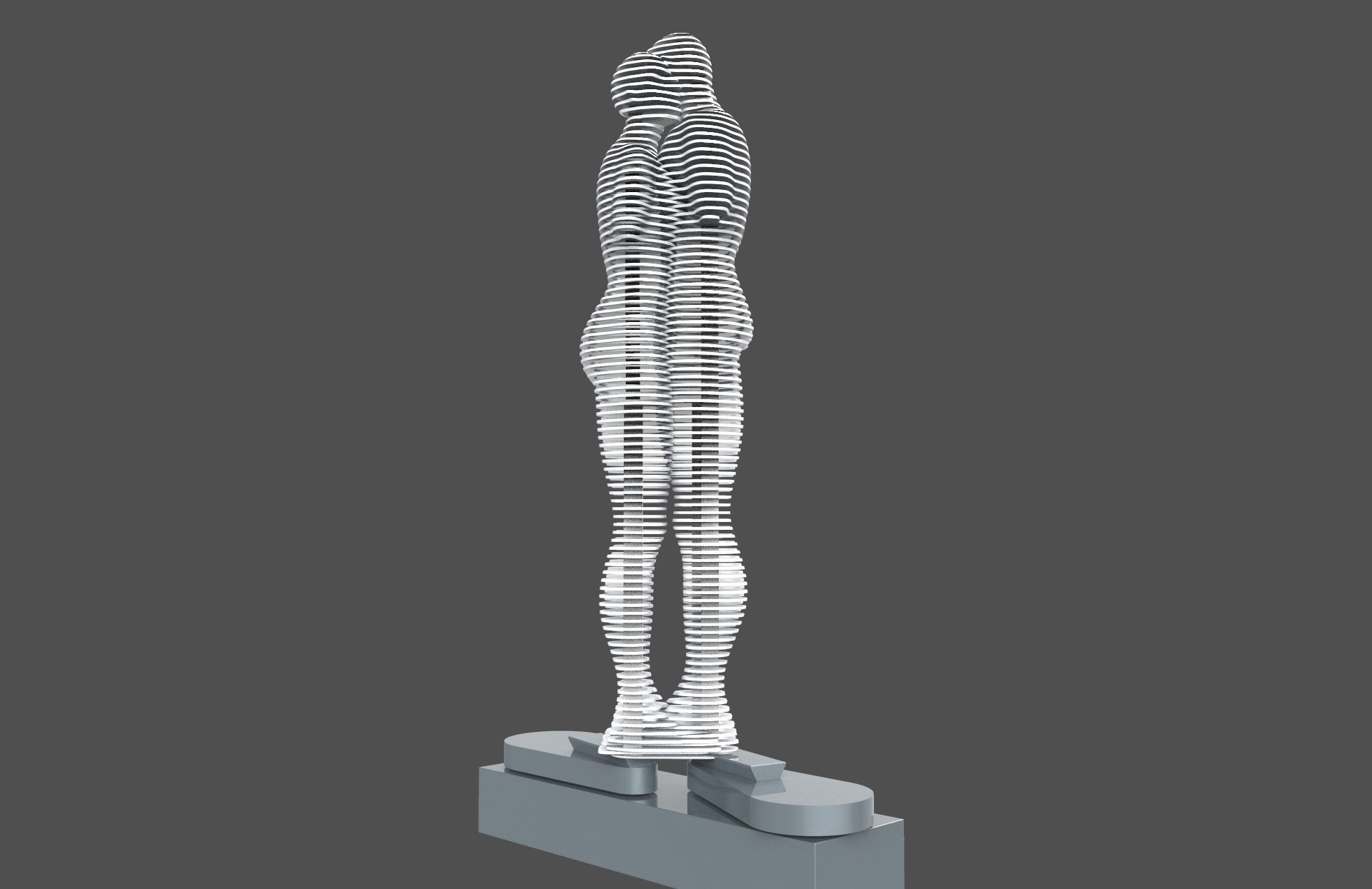 Ali and Nino - The Statue of Love - printable 3D model_2