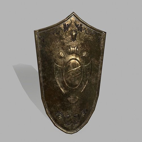 Shield sword Low-poly 3D model