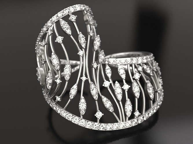 Lace knuckle ring 3D print model