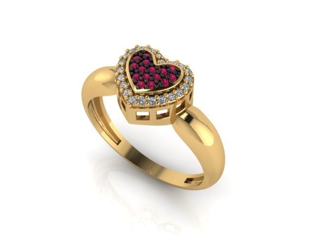 heart ring 001 3D model_5