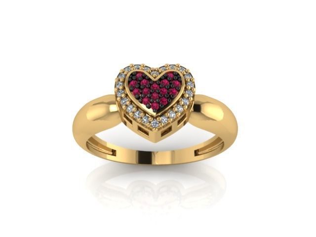 heart ring 001 3D model_4