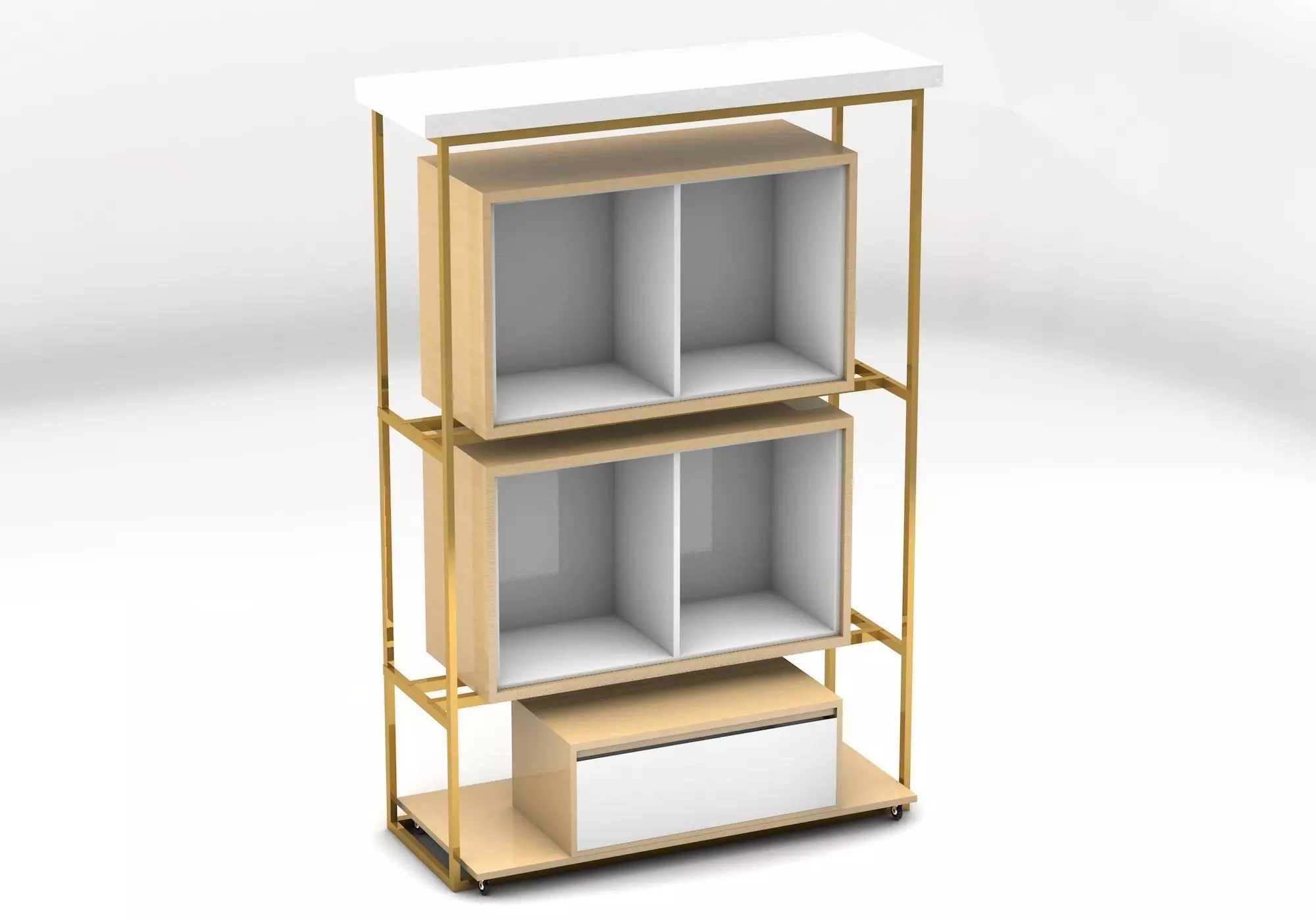 Retail store exhibition rack Free 3D model_0
