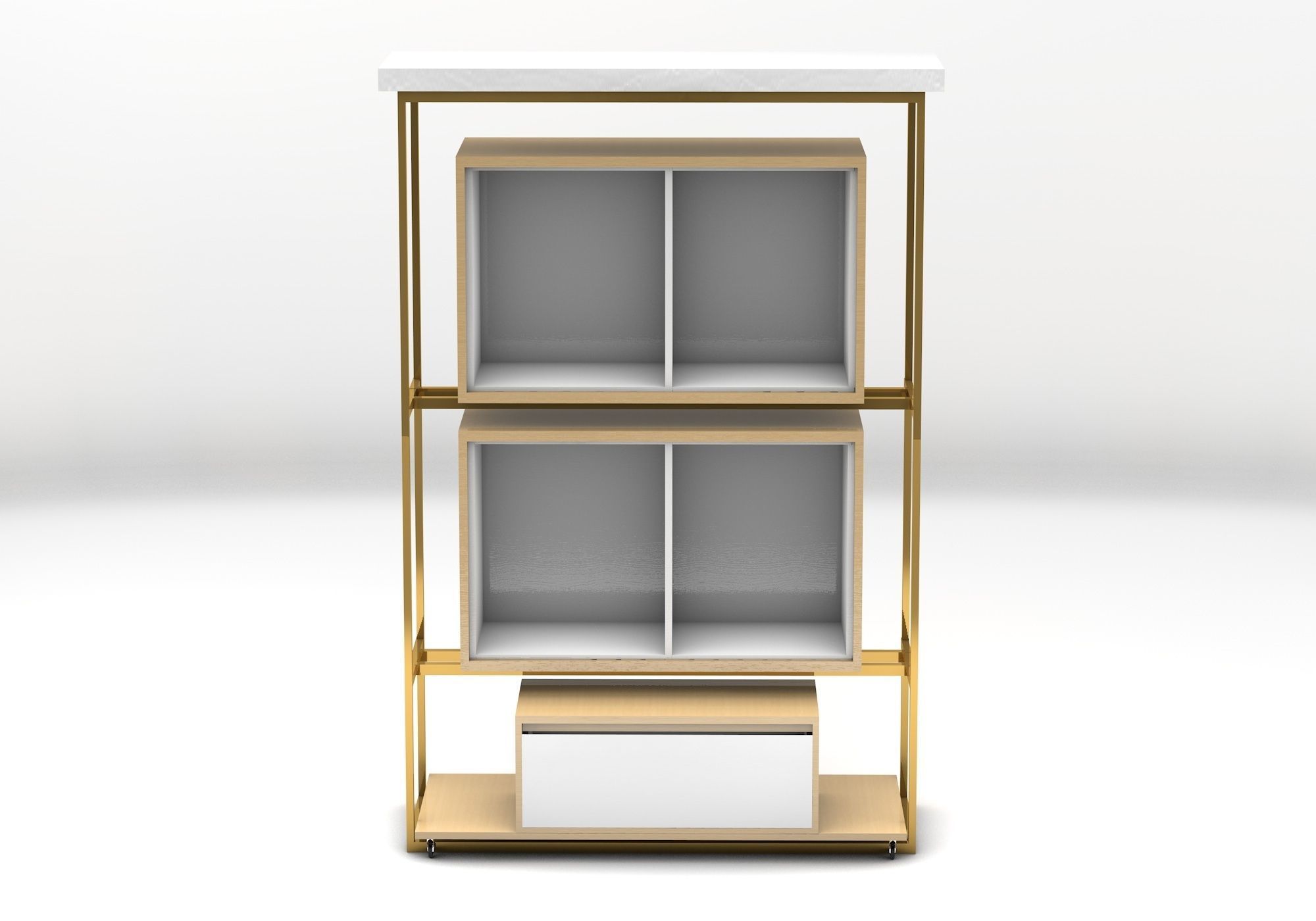 Retail store exhibition rack Free 3D model_2