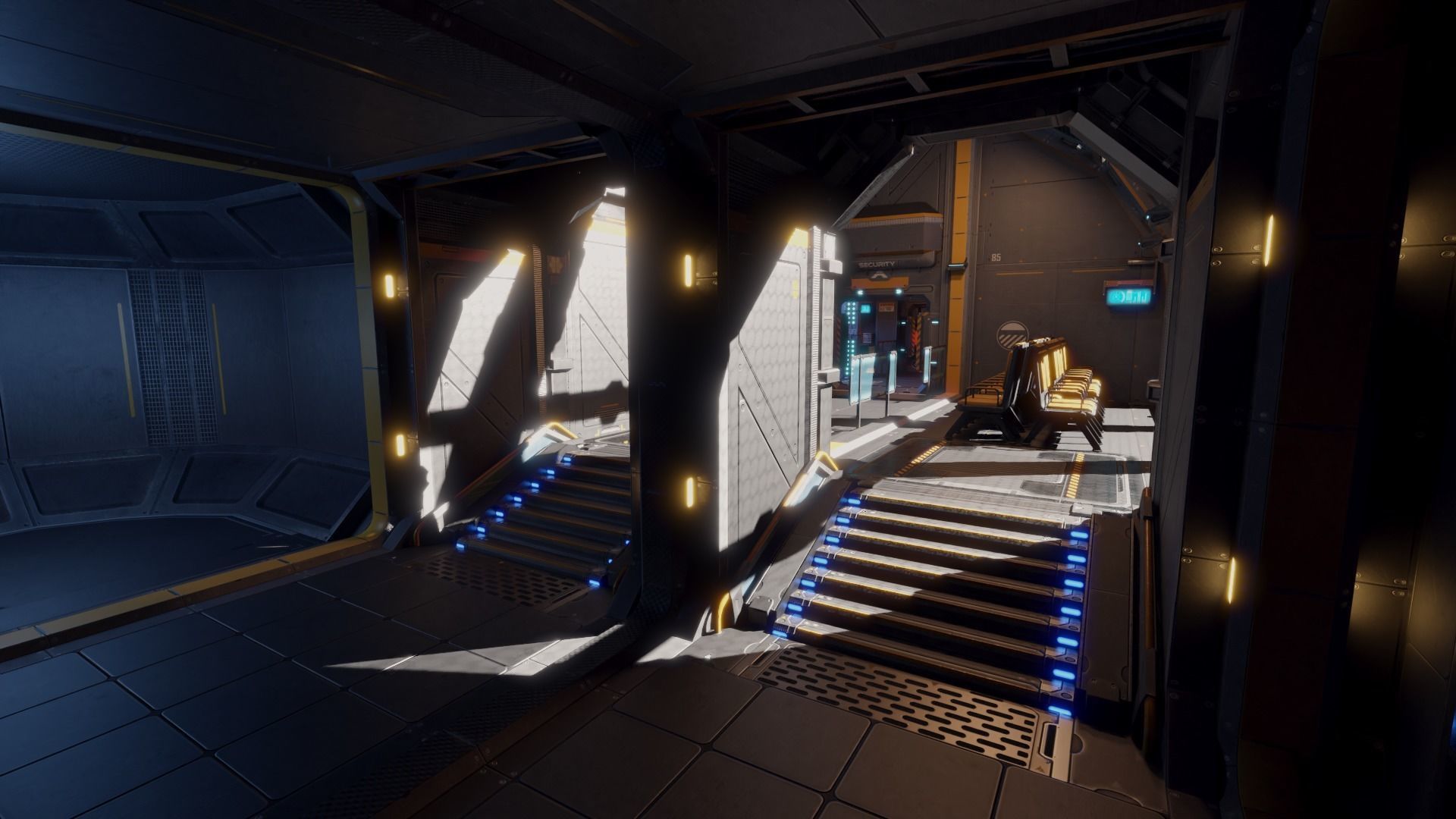 Sci Fi Space Station Modular Kit Low-poly 3D model_5