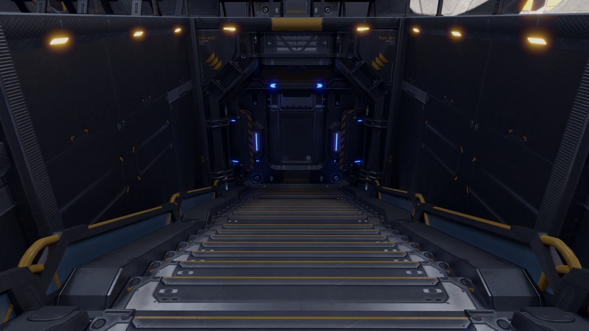 Sci Fi Space Station Modular Kit Low-poly 3D model_7