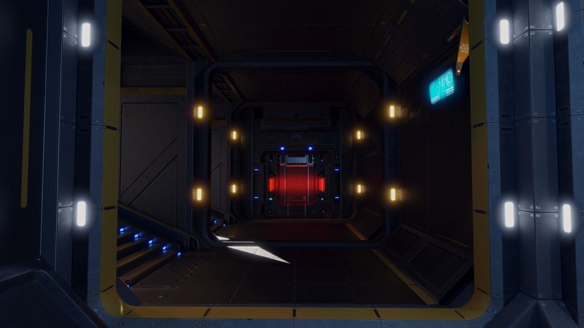 Sci Fi Space Station Modular Kit Low-poly 3D model_10
