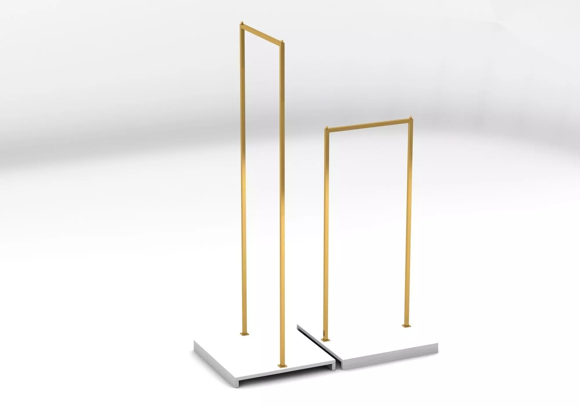 retail store clothes hanging rack 3D model_0