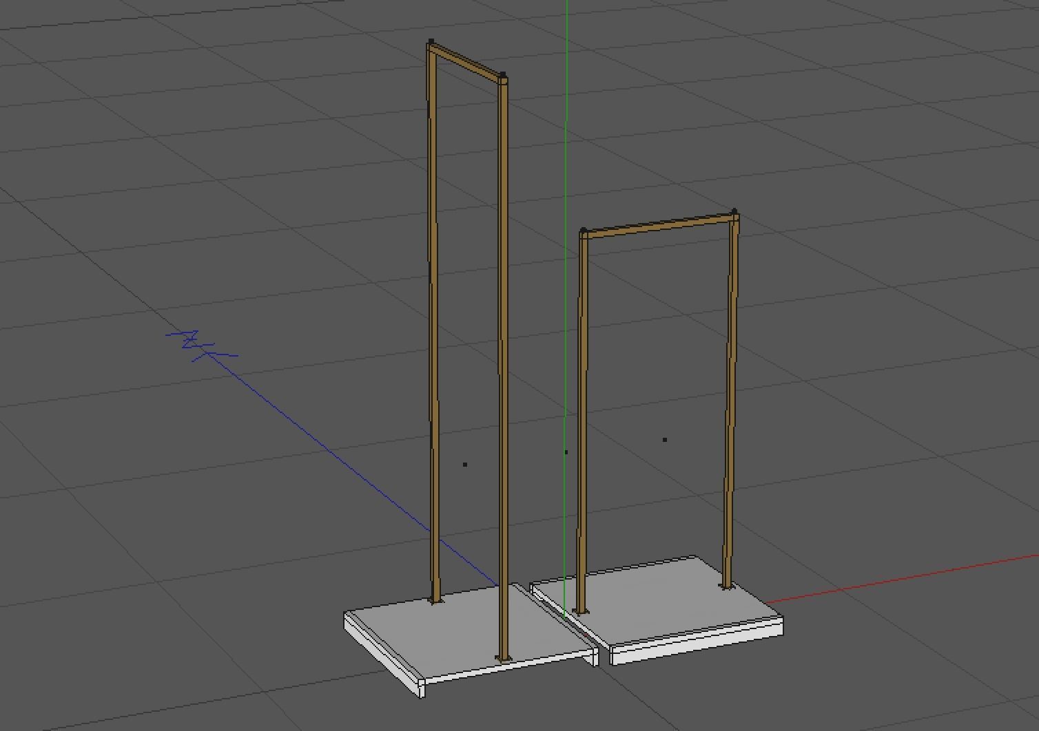 retail store clothes hanging rack 3D model_3