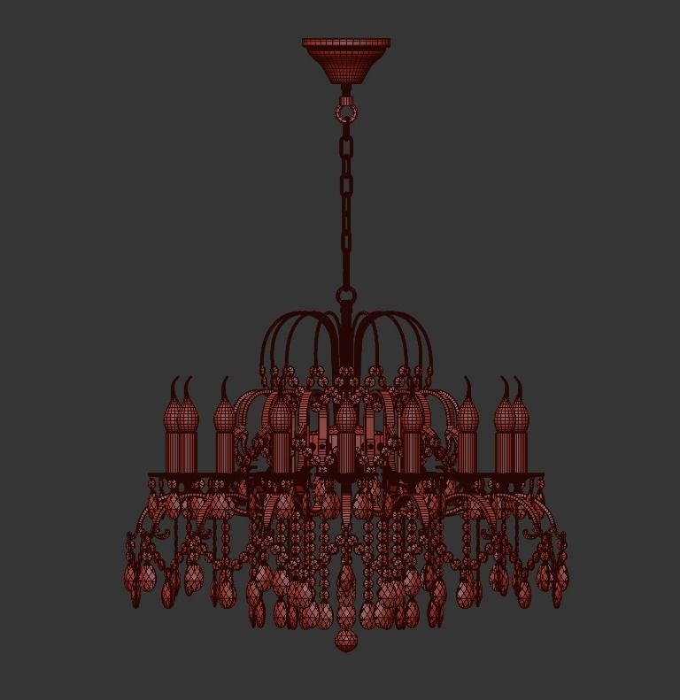 Chandelier Alessandria E 1 1 16 200 G 3D model_2