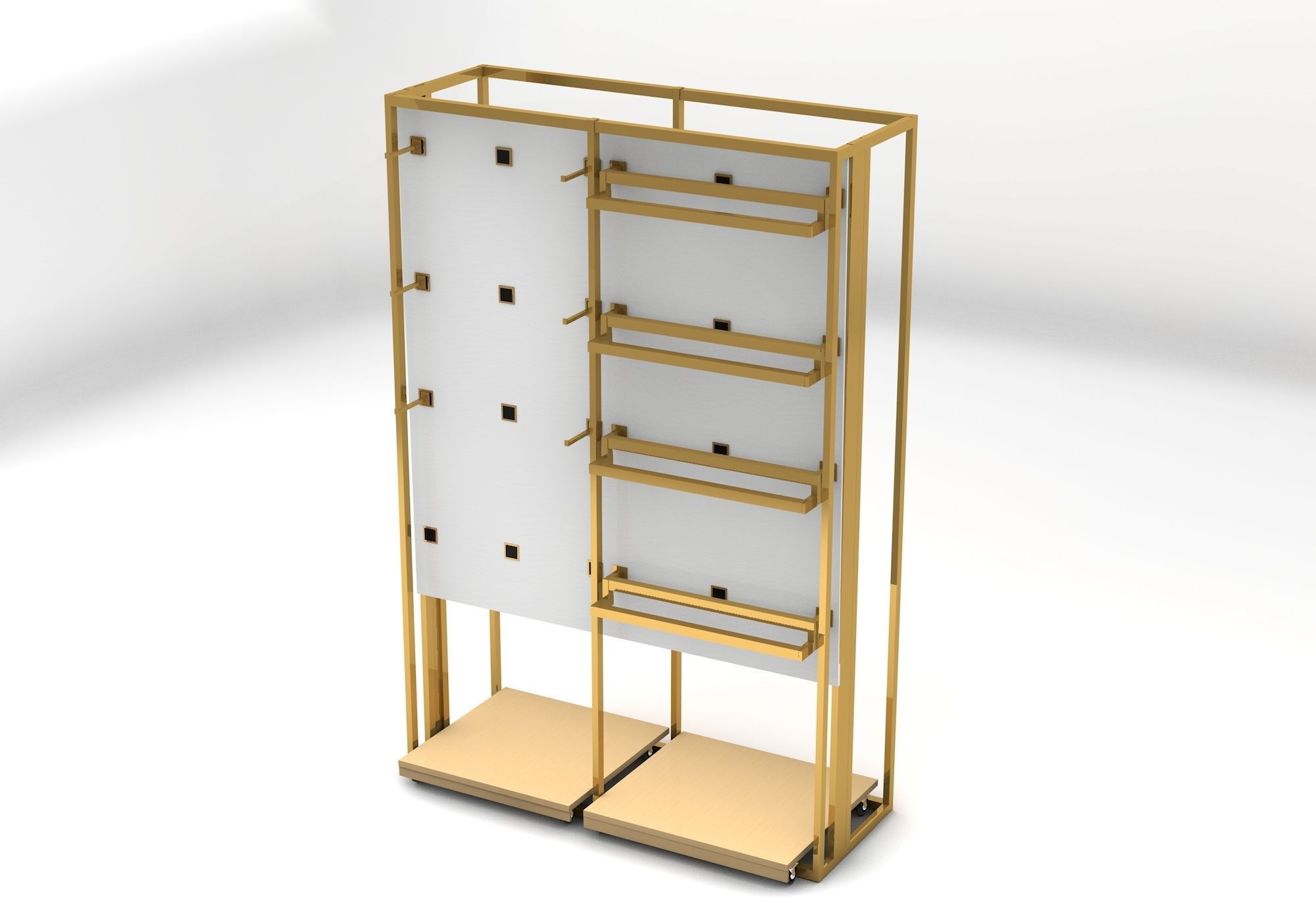 Shop retail store display rack market Free 3D model_2