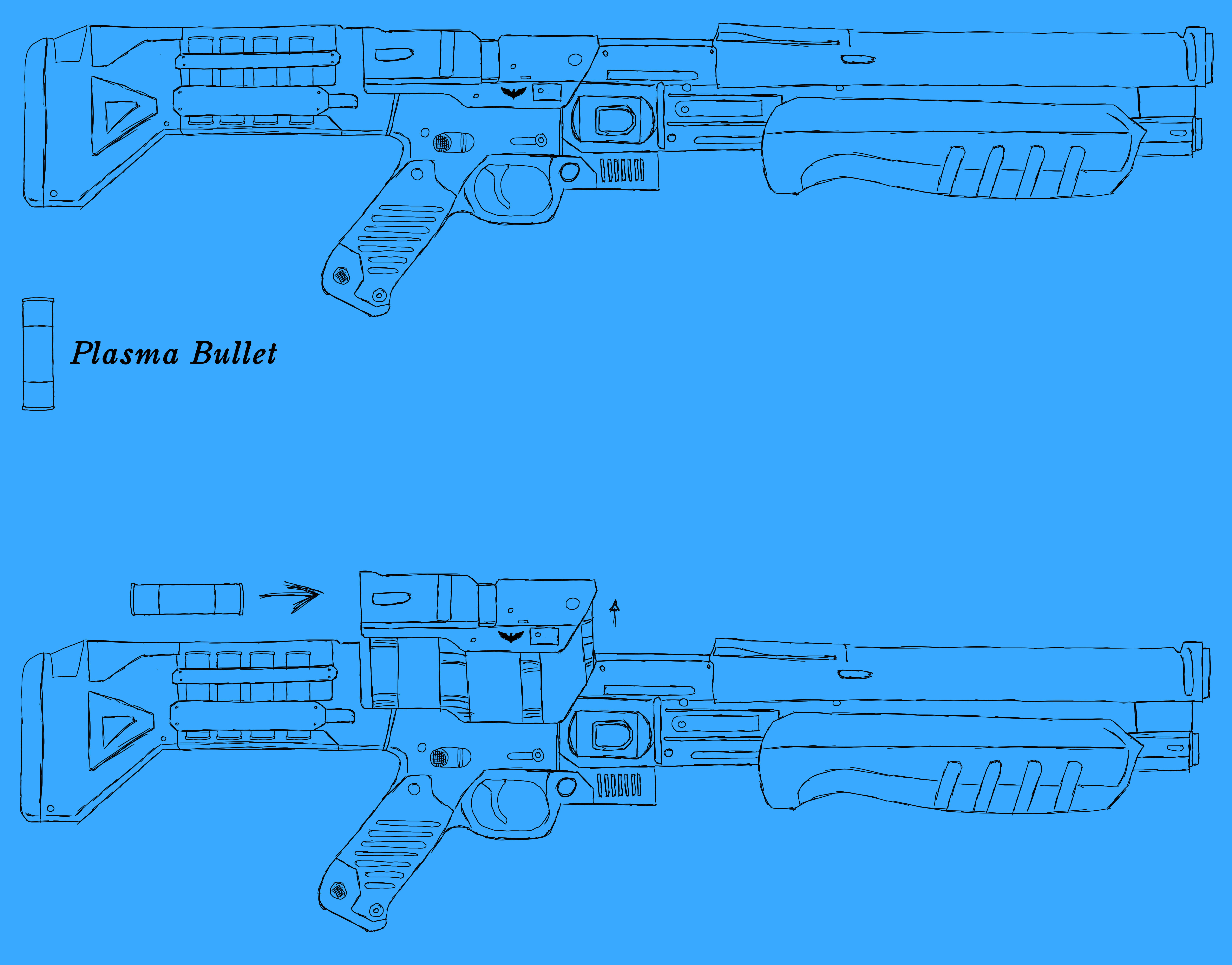 SCI-FI Shotgun Low-poly 3D model_10