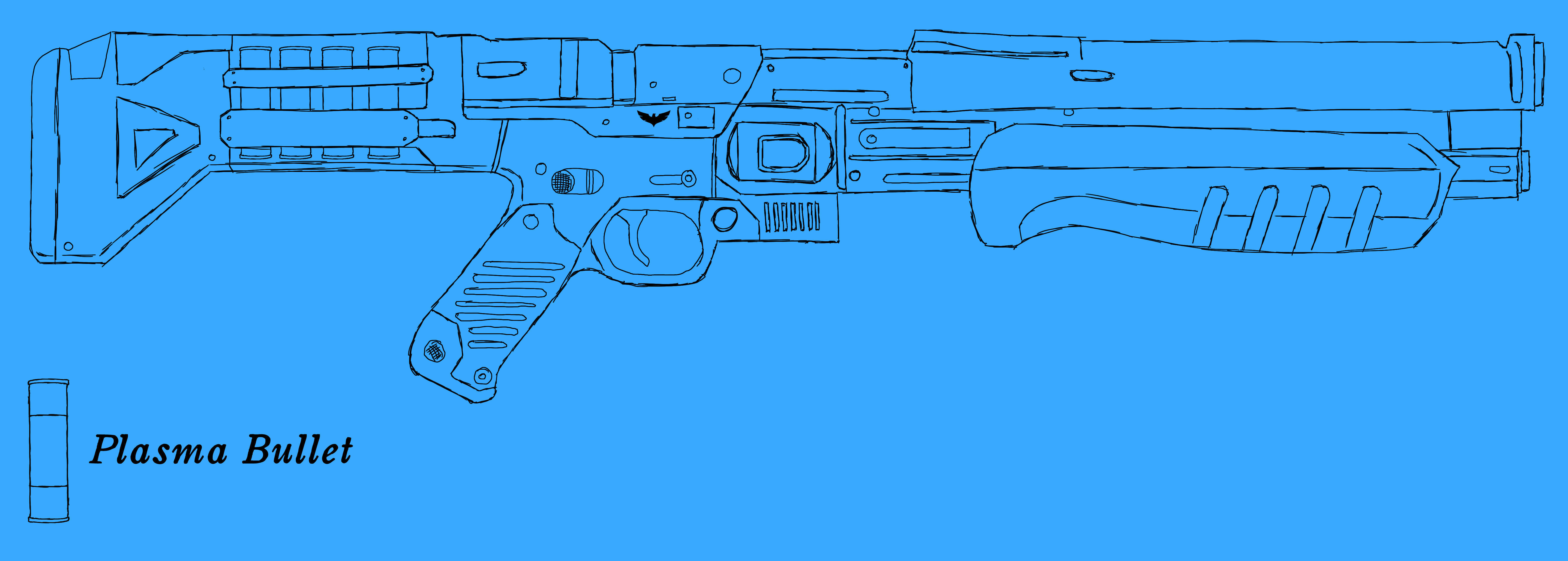 SCI-FI Shotgun Low-poly 3D model_9