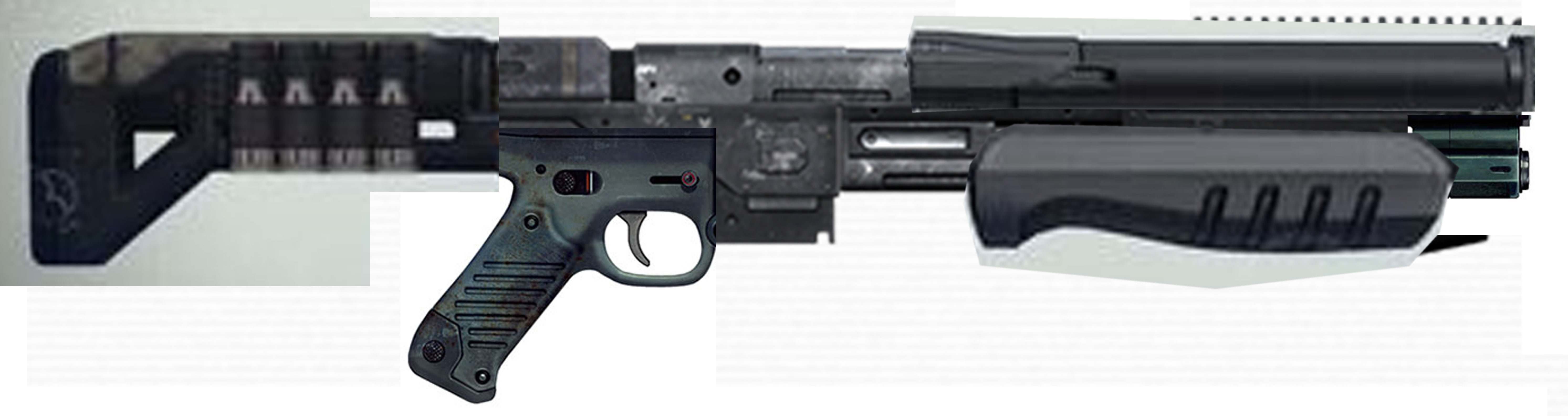 SCI-FI Shotgun Low-poly 3D model_8