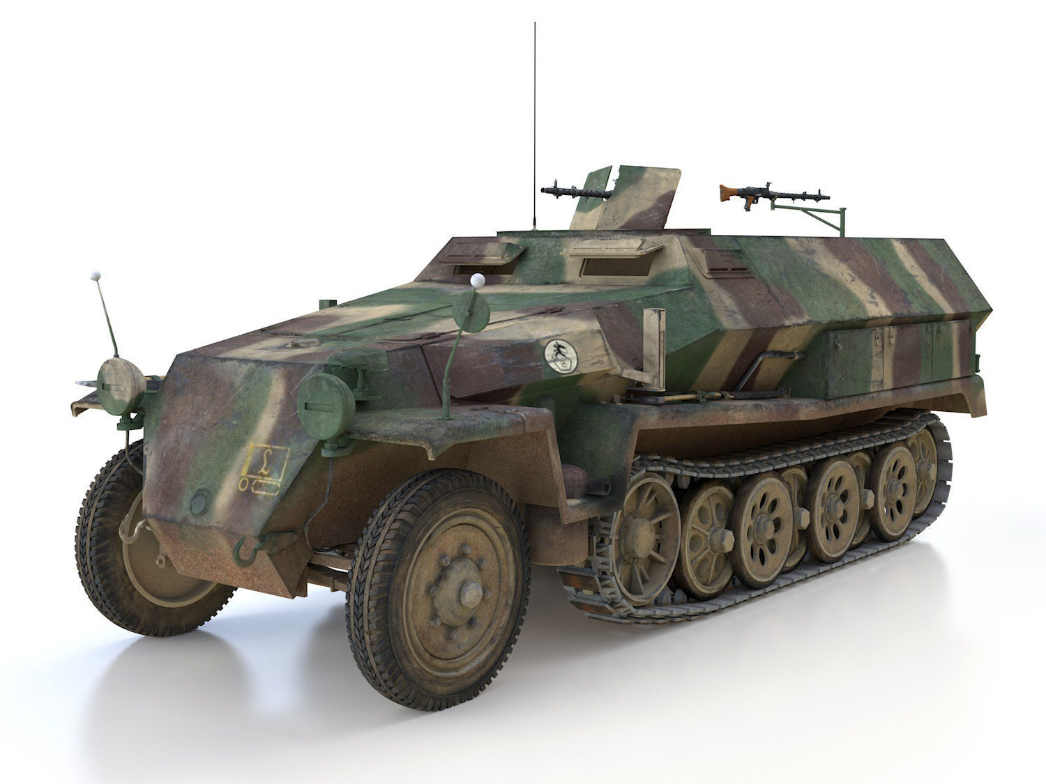 SDKFZ 251 - Ausf C - Half-track - PGLR901 3D model_1
