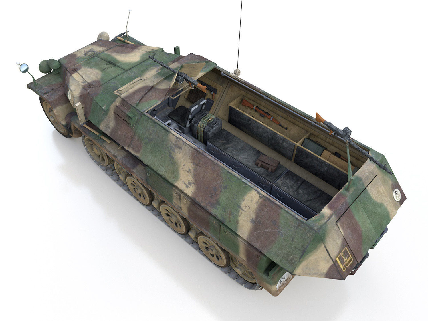 SDKFZ 251 - Ausf C - Half-track - PGLR901 3D model_3