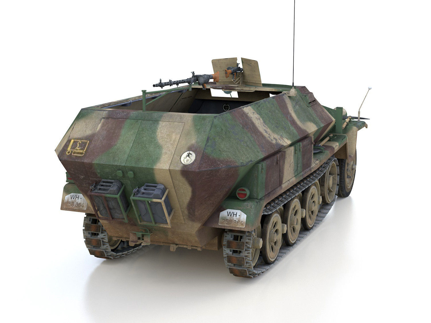 SDKFZ 251 - Ausf C - Half-track - PGLR901 3D model_5
