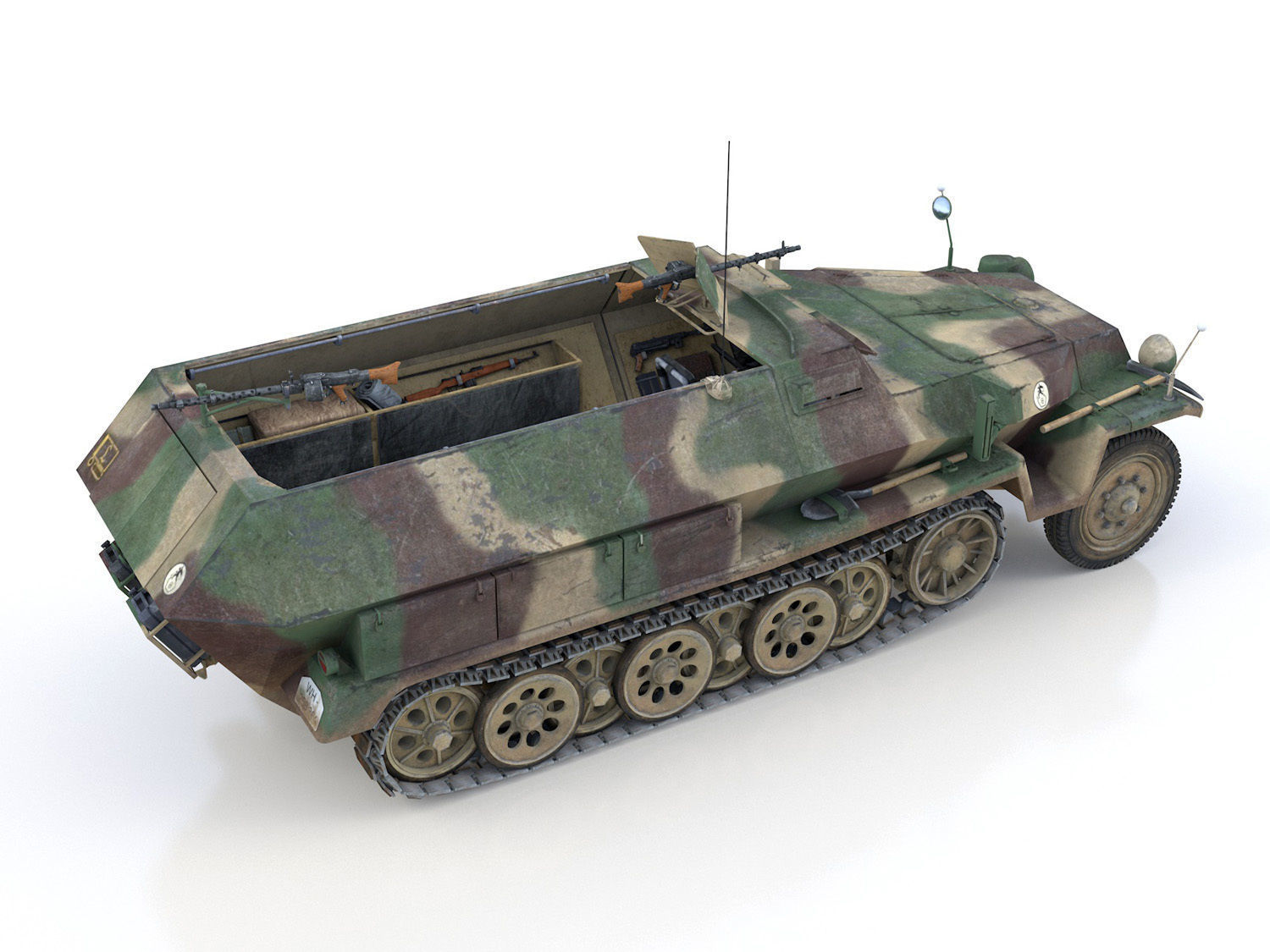 SDKFZ 251 - Ausf C - Half-track - PGLR901 3D model_7
