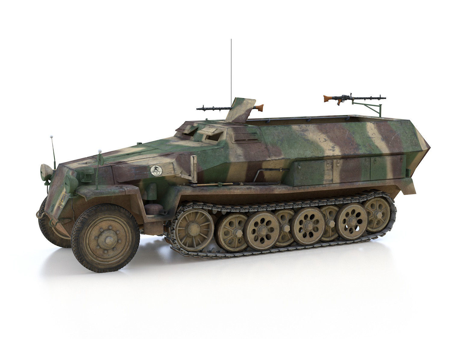 SDKFZ 251 - Ausf C - Half-track - PGLR901 3D model_2