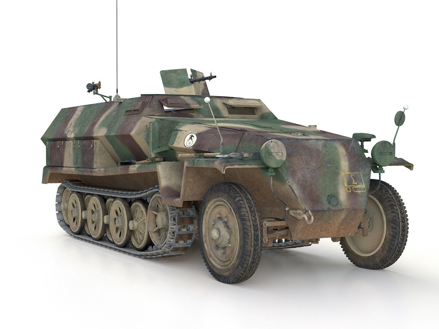 SDKFZ 251 - Ausf C - Half-track - PGLR901 3D model_9