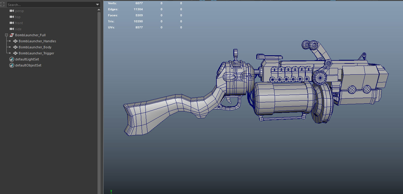 SCI-FI Rifle Low-poly 3D model_6
