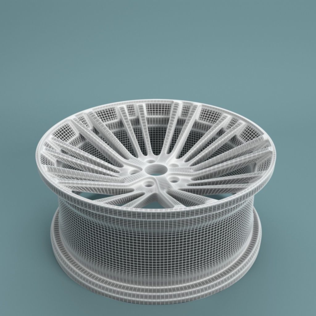 car disk Low-poly 3D model_3