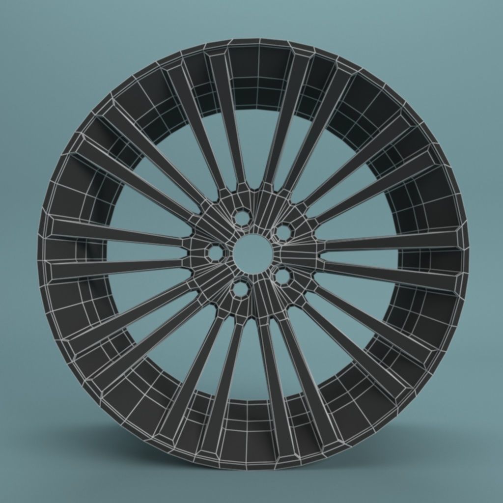 car disk Low-poly 3D model_5
